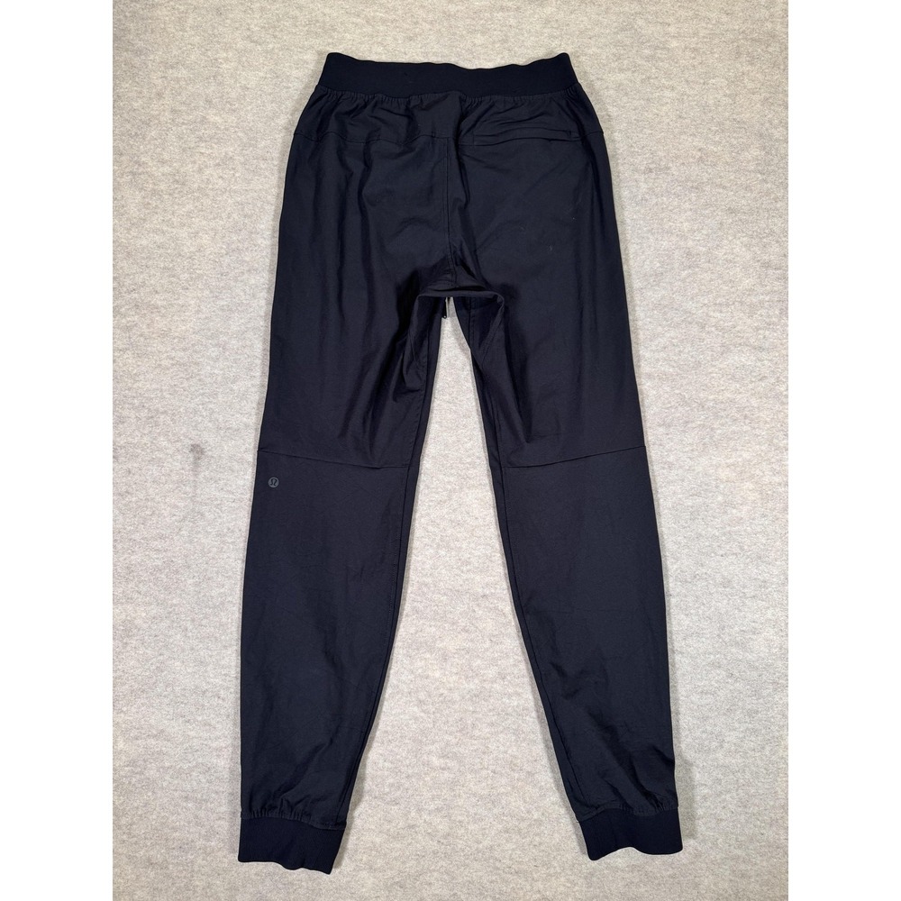 Lululemon Pants Mens Small Black Woven Jogger Elastic Waist Pockets Athletic - Picture 5 of 15